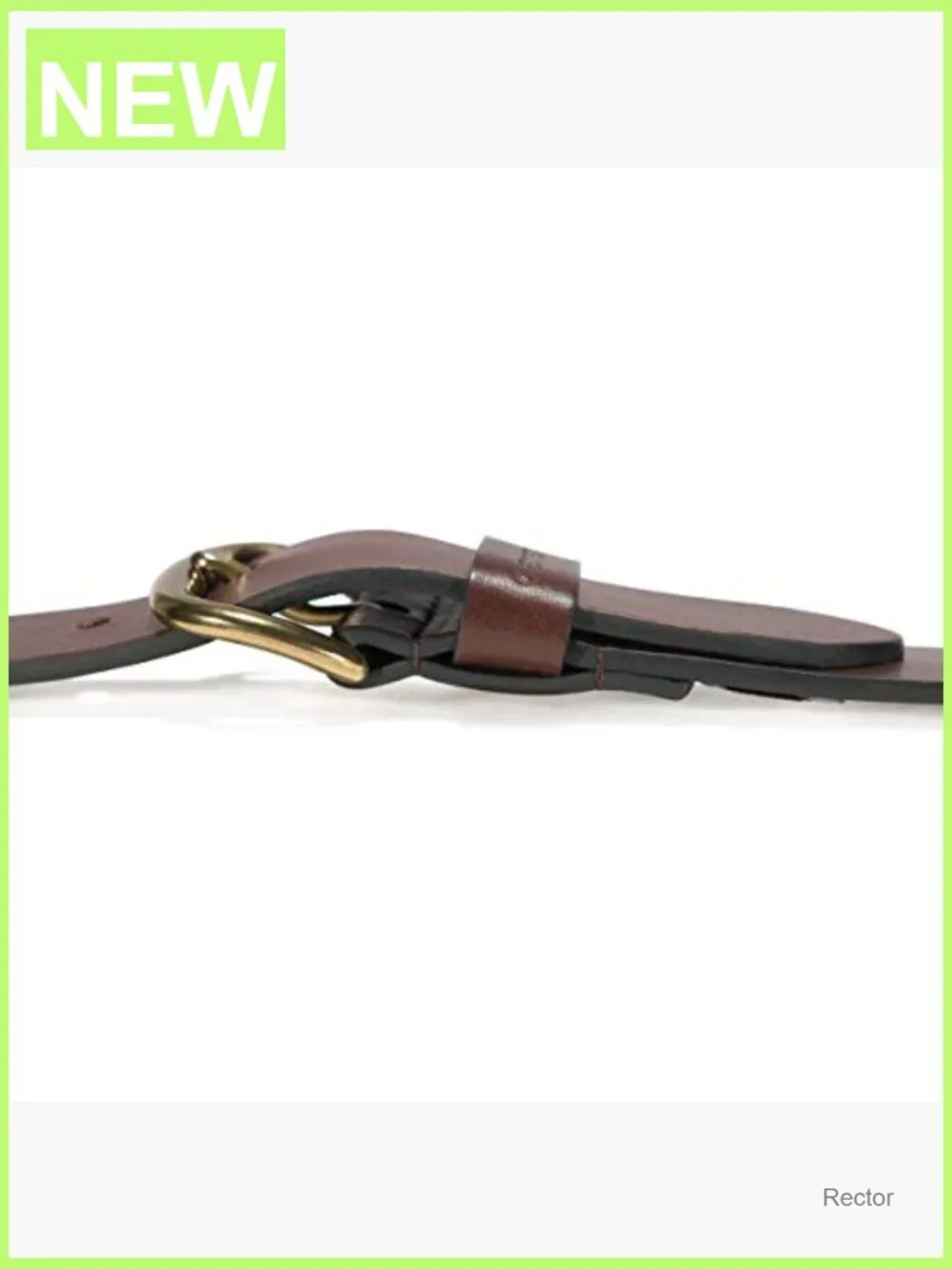 Men's Bridle Leather Belt with Buckle - 1.5